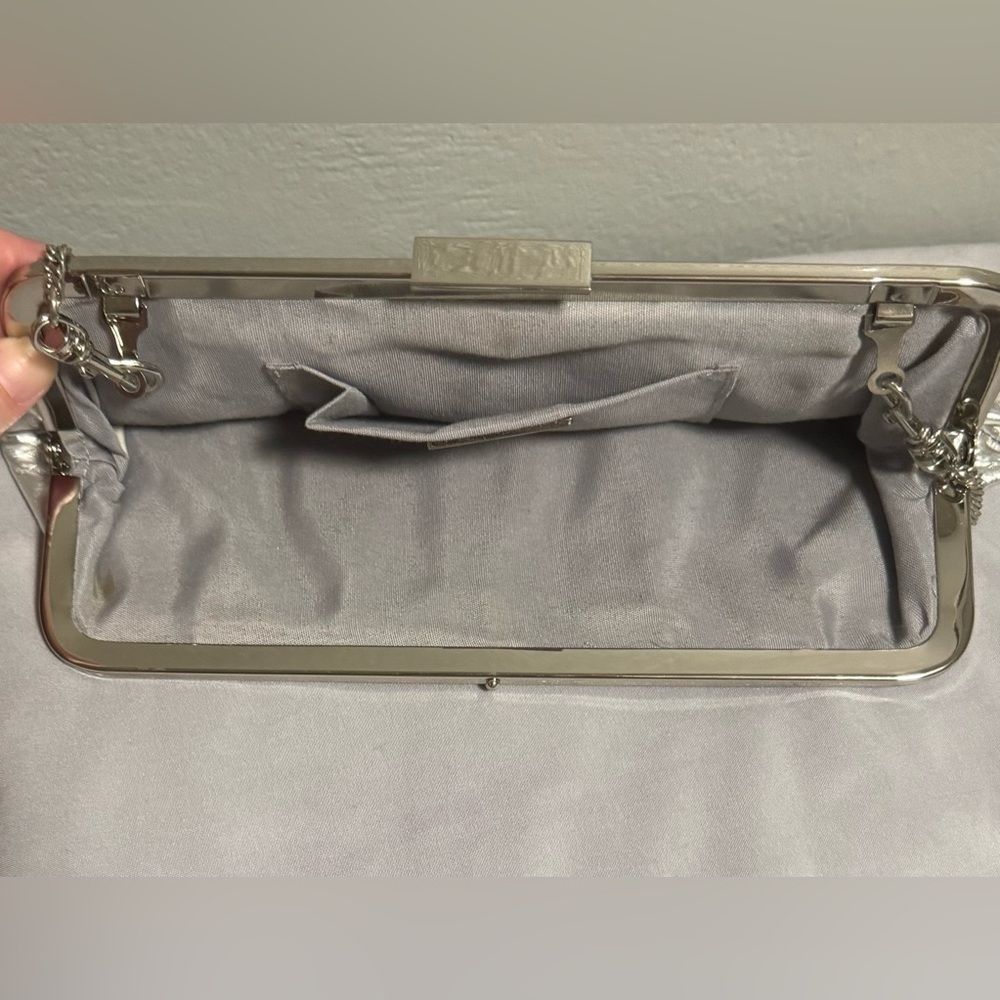 Elegant Giani Bernini Silver Shoulder & Clutch Bag - EUC - Picture 9 of 16